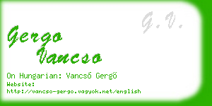 gergo vancso business card