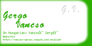 gergo vancso business card